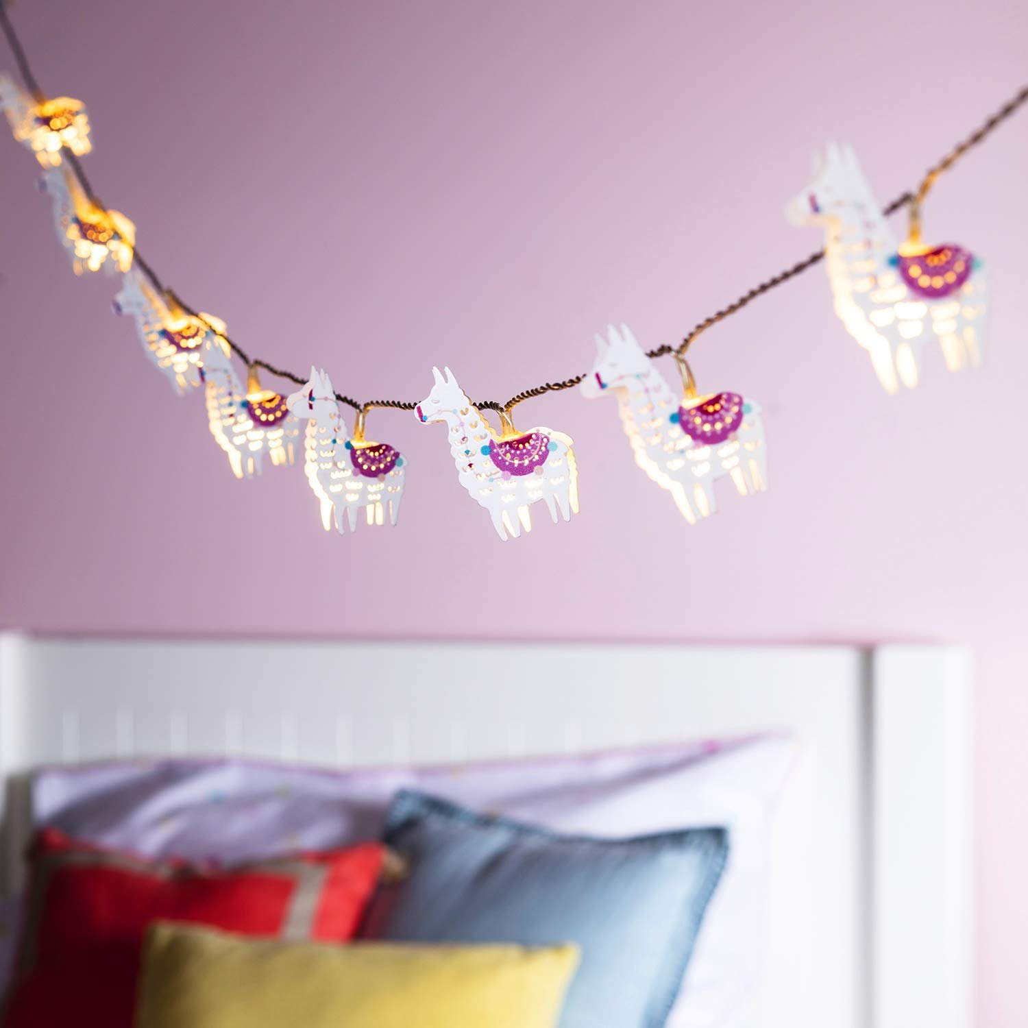 Гірлянда Lights4fun 10 LED Лама Альпака Теплий Білий для дитячої кімнати на батарейках з таймером, фото №3