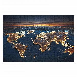 Деревянный пазл World Map 1000 деталей (75 x 50 см) - Фото 1