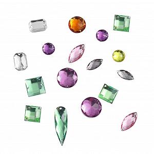 Стразы акриловые Healvian Разные формы 100 шт, разноцветные - Фото 1