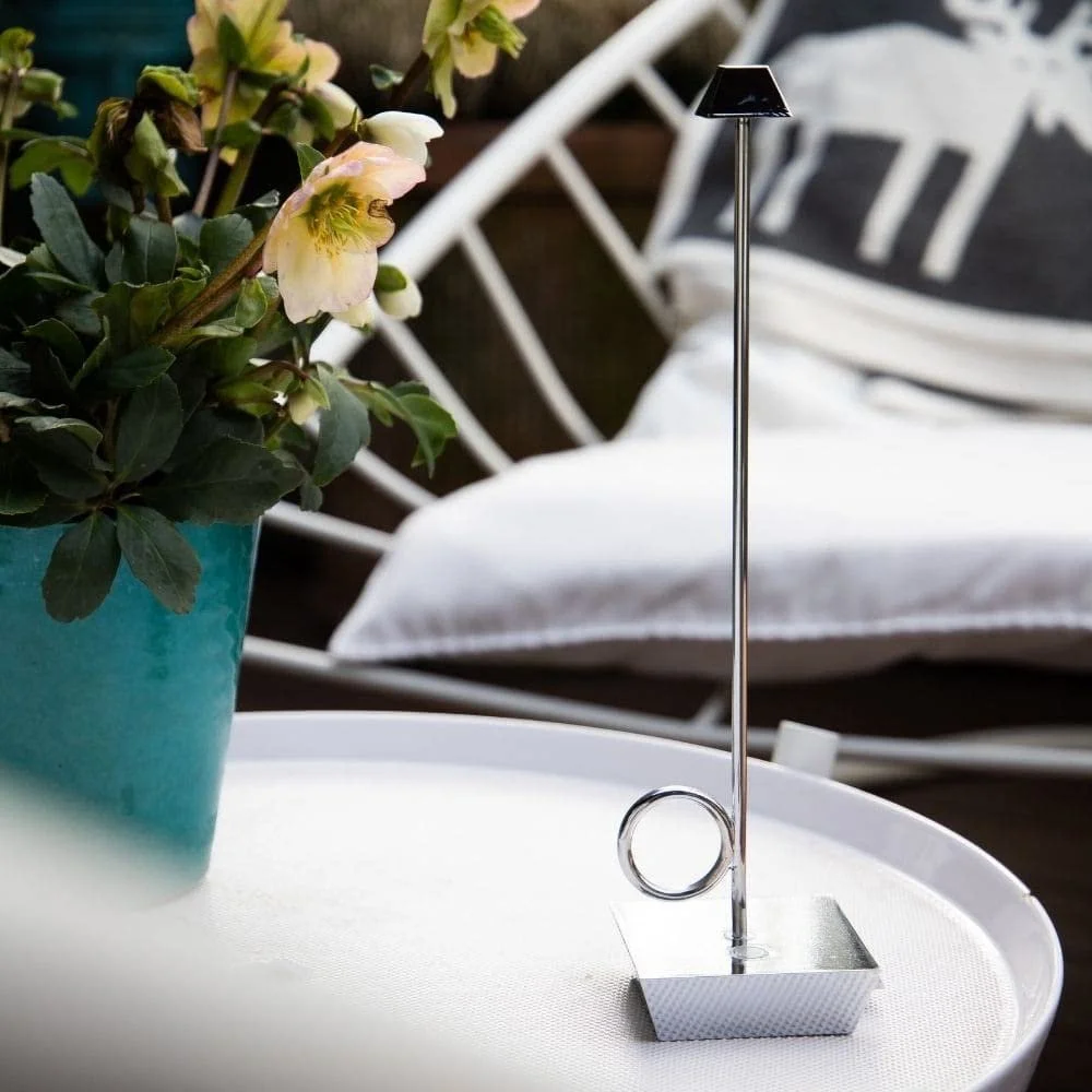 Настільна лампа Broggi Bugia Portable Хром, фото №2