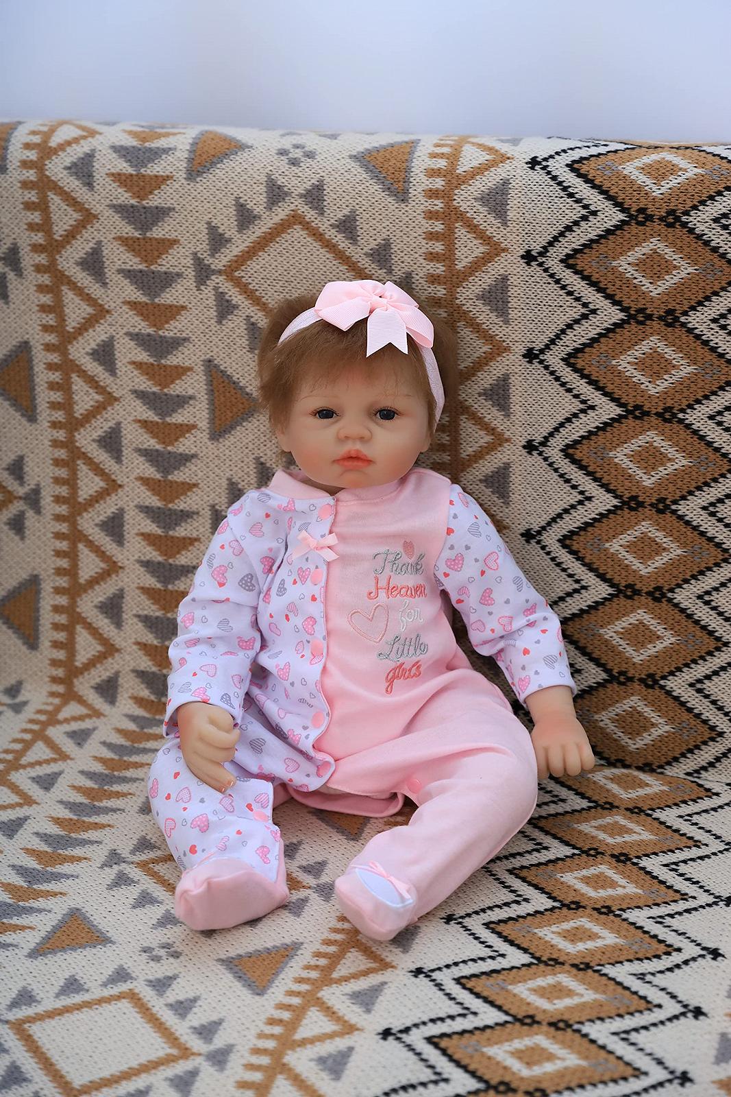 Кукла SYP Reborn Baby Girl 22 дюйма 55 см Handmade, фото №1