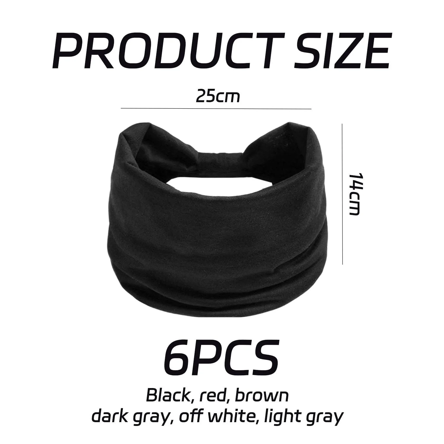 Набір пов'язок на голову 6 шт., фото №2