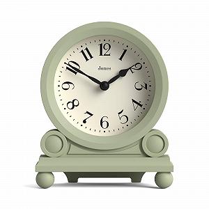 Настільний годинник JONES CLOCKS Maida Vale для каміна | Маленький традиційний настільний годинник | Шавлієво-зелений | Гарний і чарівний, ідеально підходить для каміна, книжкової полиці або тумбочки - Фото 1