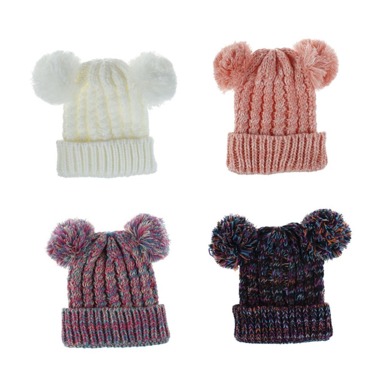 В'язана шапка з помпоном LIFKOME, 2 шт., тепла, фото №4 В'язана шапка з помпоном LIFKOME, 2 шт., тепла, фото №4