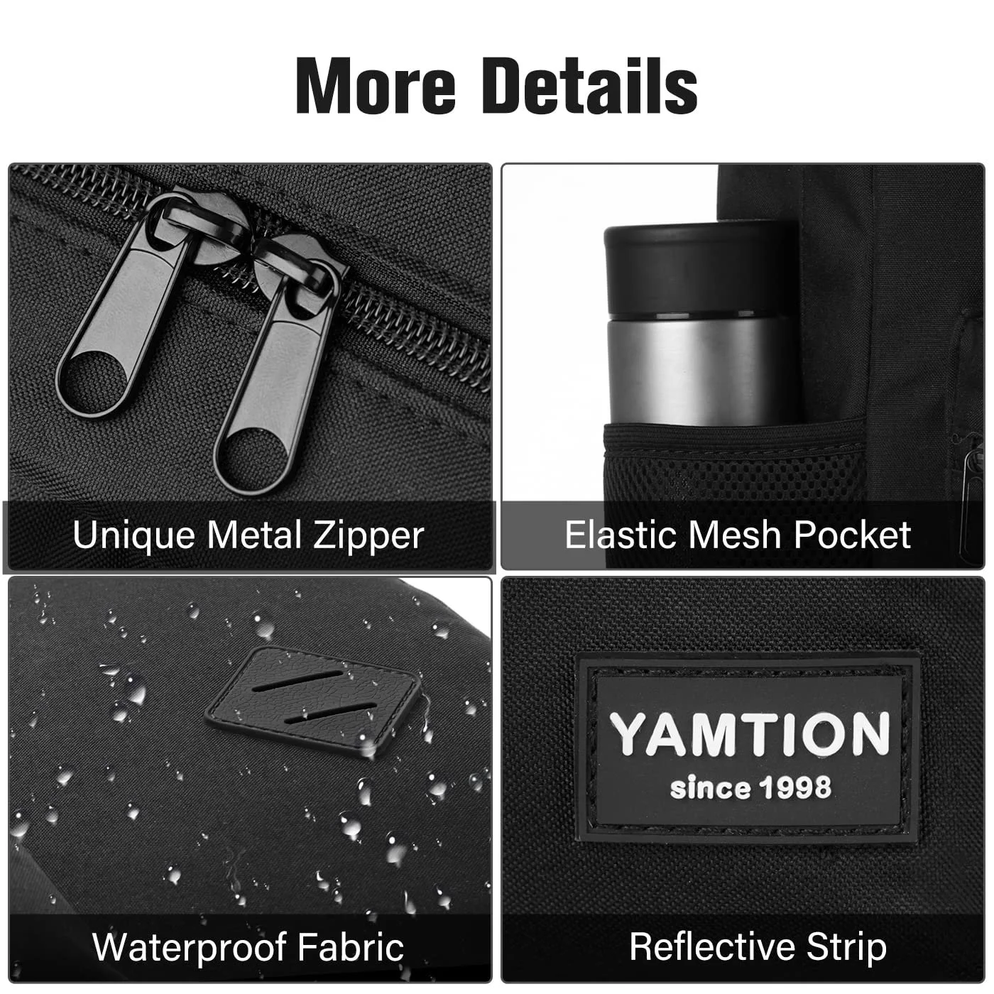 Рюкзак для ноутбука Yamtion 15.6 дюймів USB 25 л Чорний, фото №3 Рюкзак для ноутбука Yamtion 15.6 дюймів USB 25 л Чорний, фото №3