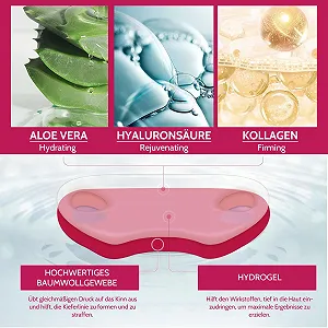 Маска для лица Shefave V Line, средство для удаления двойного подбородка, 3 шт. гидрогелевая коллагеновая маска с алоэ, V-образная маска для подтяжки лица с коллагеном для двойного подбородка, средство для подтяжки, маски для шеи с ушным крючком для красоты synthetic.ua - Фото 1