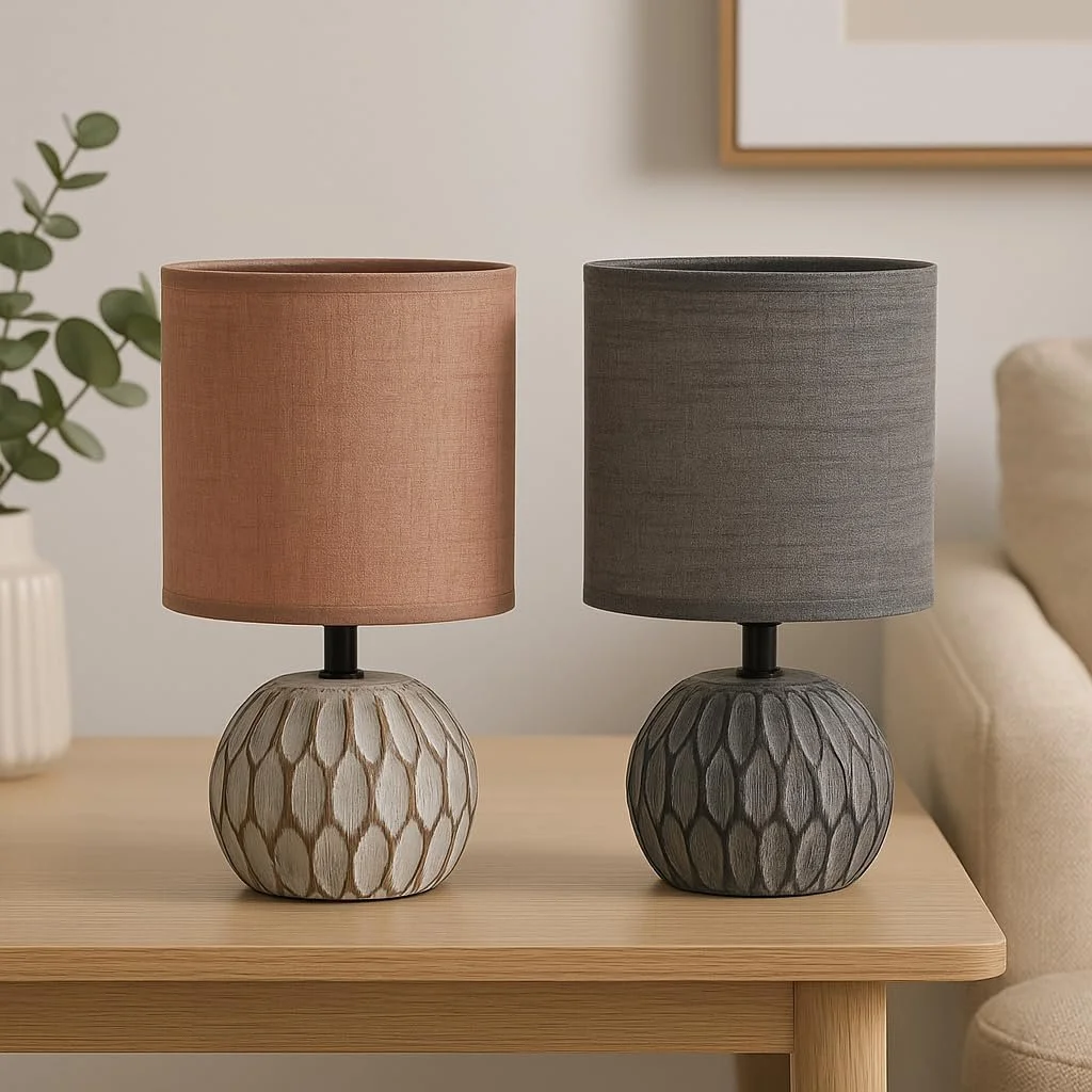 Настільна лампа Luxus Oslo H 26 x Діаметр 14 E14 Кераміка Червоний, фото №5