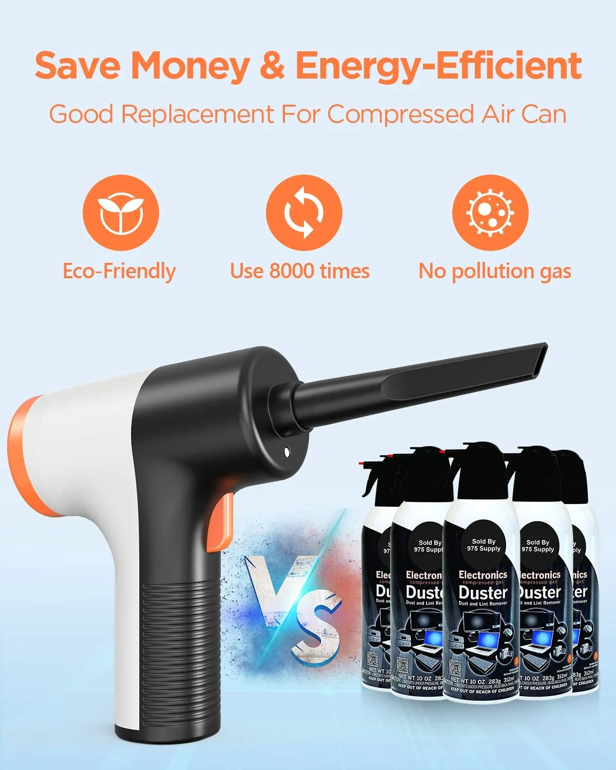 Электрическая воздуходувка Luccea с 5 насадками 3 режима скорости USB-C, фото №4 Электрическая воздуходувка Luccea с 5 насадками 3 режима скорости USB-C, фото №4