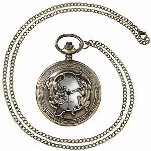 Карманные часы MORFONG Vintage Quartz Half Hunter для мужчин и женщин Antique бронзовый synthetic.ua - Фото 1