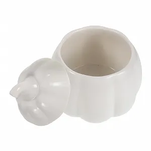 Горщик для запікання Mobestech Ceramic Pumpkin Bowl керамічний з кришкою Білий - Фото 1