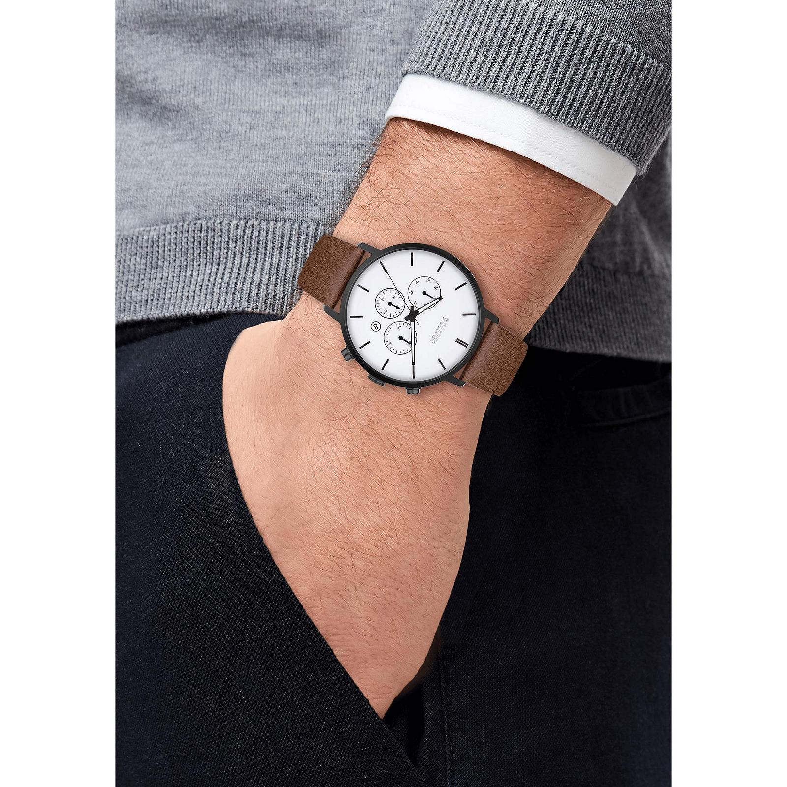 Часы s.Oliver Time Мужские Кварцевые Аналоговые с Ремешком из Искусственной Кожи, фото №3