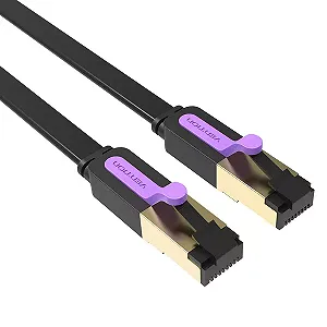 Патч-корд Vention CAT7 SSTP Ethernet 3 m Black ICABI synthetic.ua - Фото 1