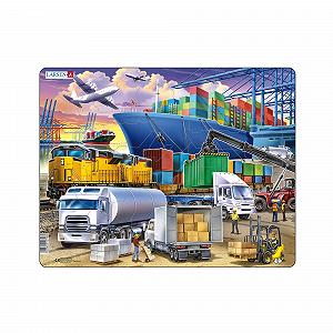 Пазл-рамка Larsen Busy Cargo Turnstile at the Harbour FH44 37 елементів - Фото 1