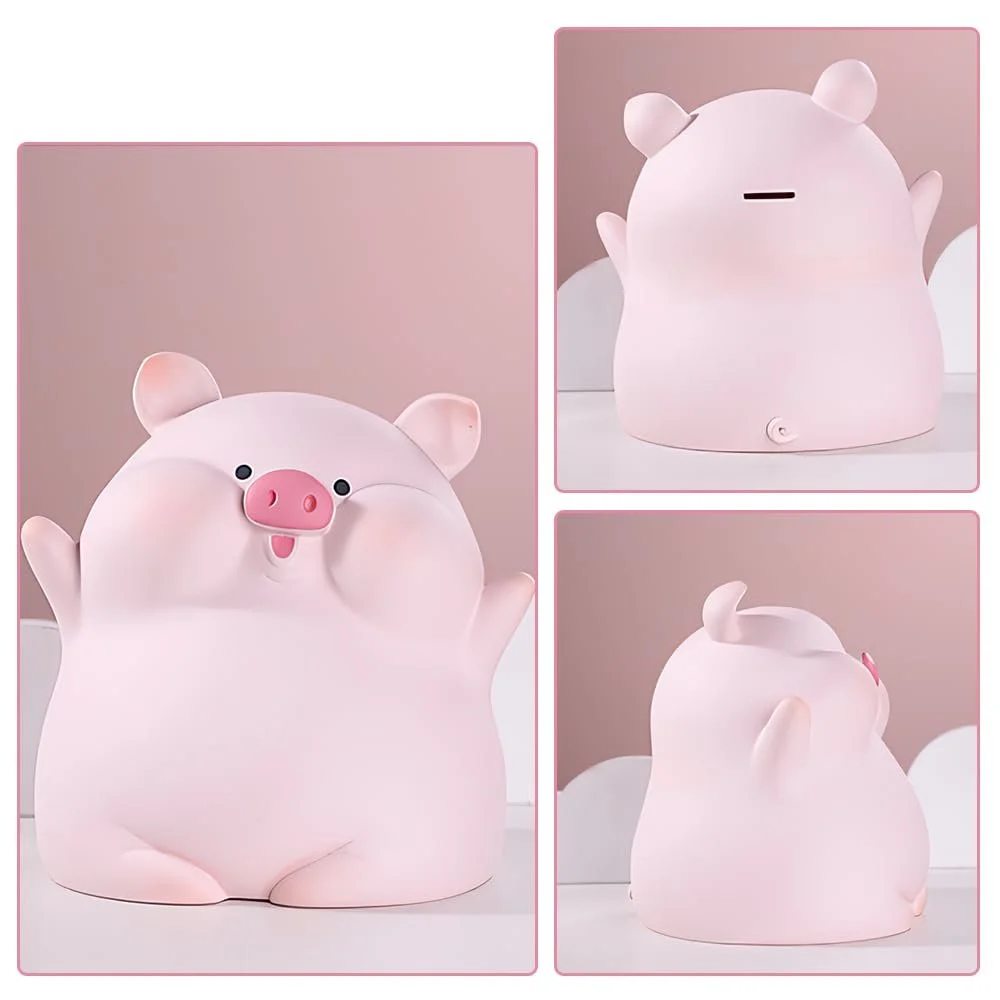 Копилка Resin Enamel Поросенок небьющаяся Розовая, фото №4