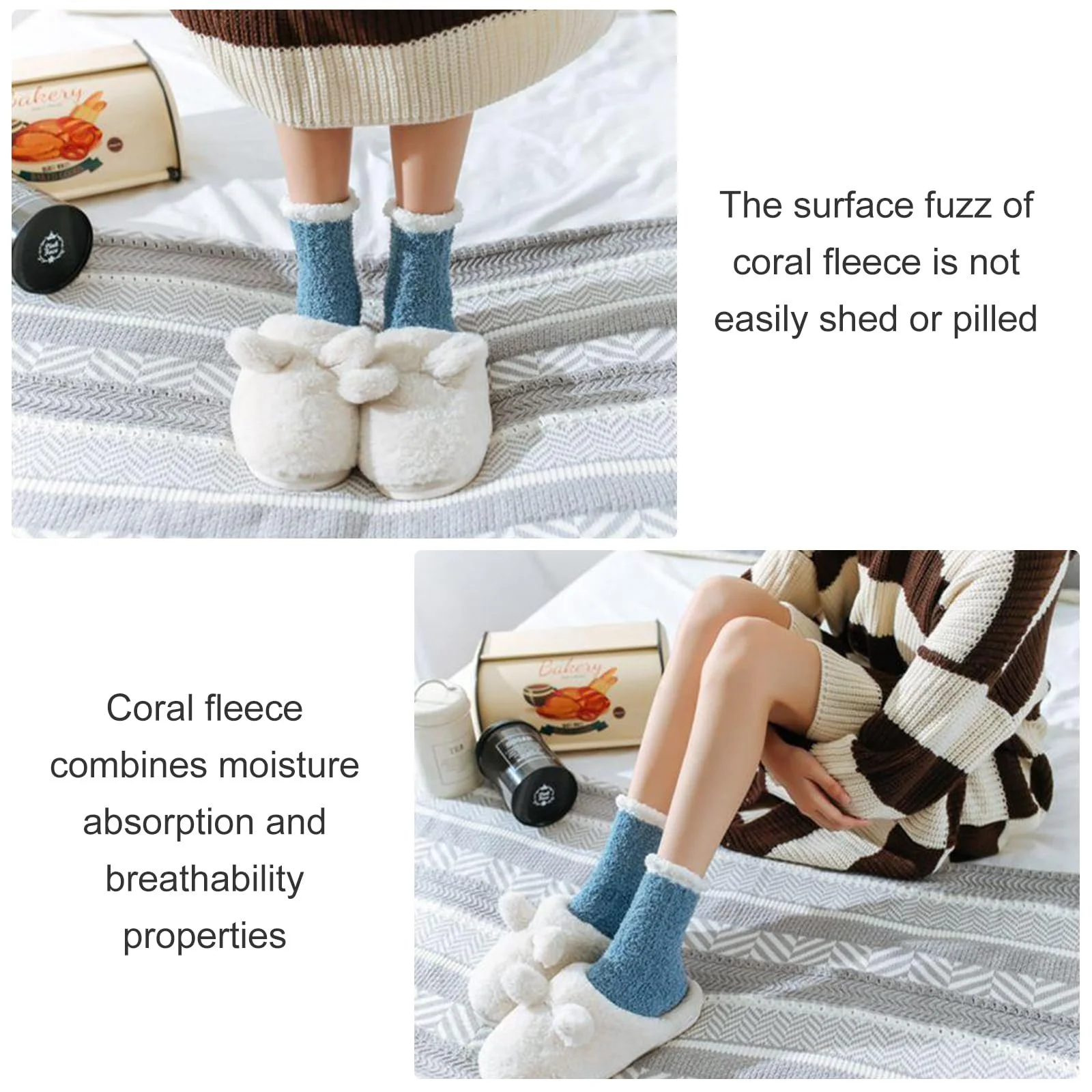 Пухнасті шкарпетки Жіночі, Зимові шкарпетки, 2 пари, фото №5
