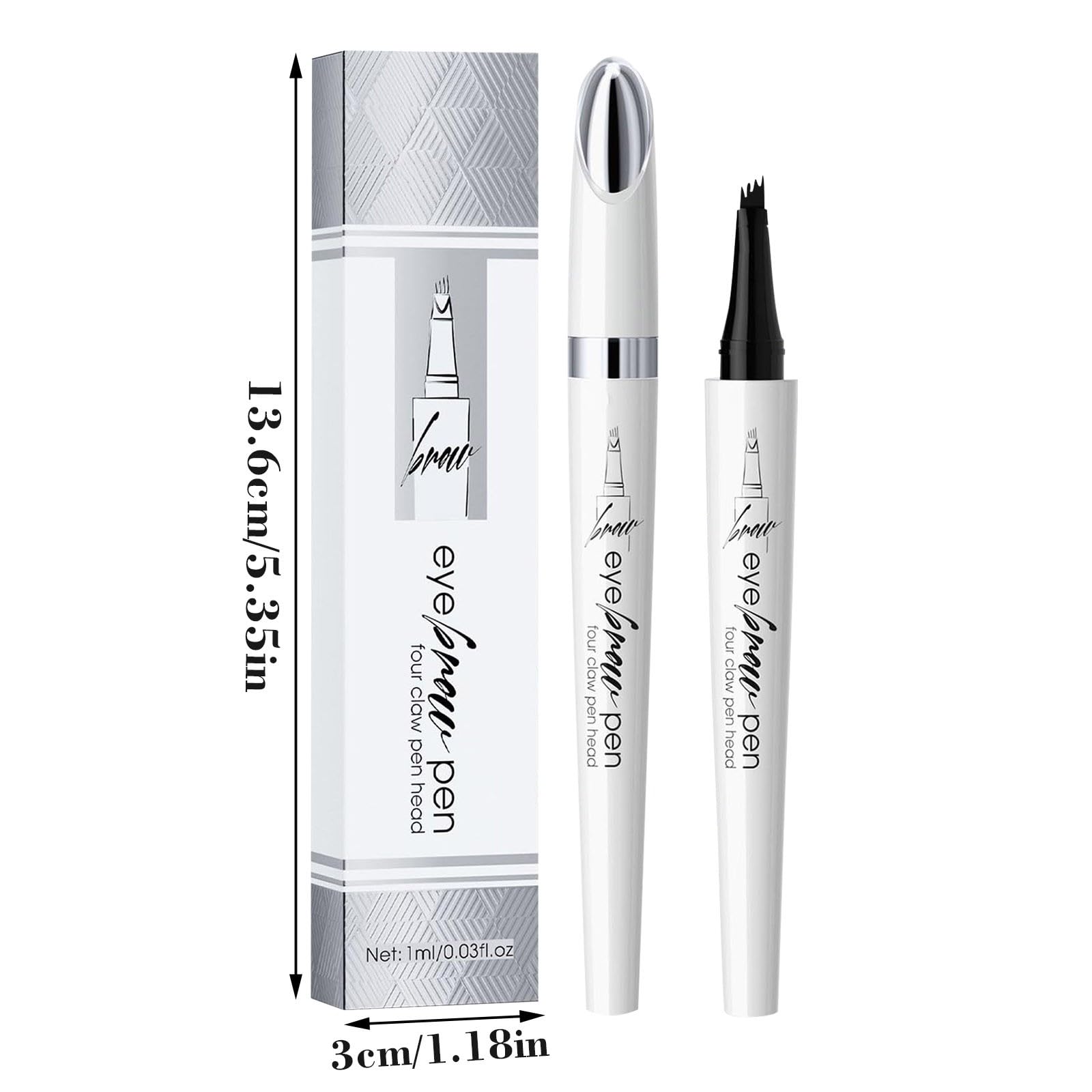 Олівець для брів Magic 3D Micro 4 Fork Tip Waterproof 01-Літній Коричневий, фото №6