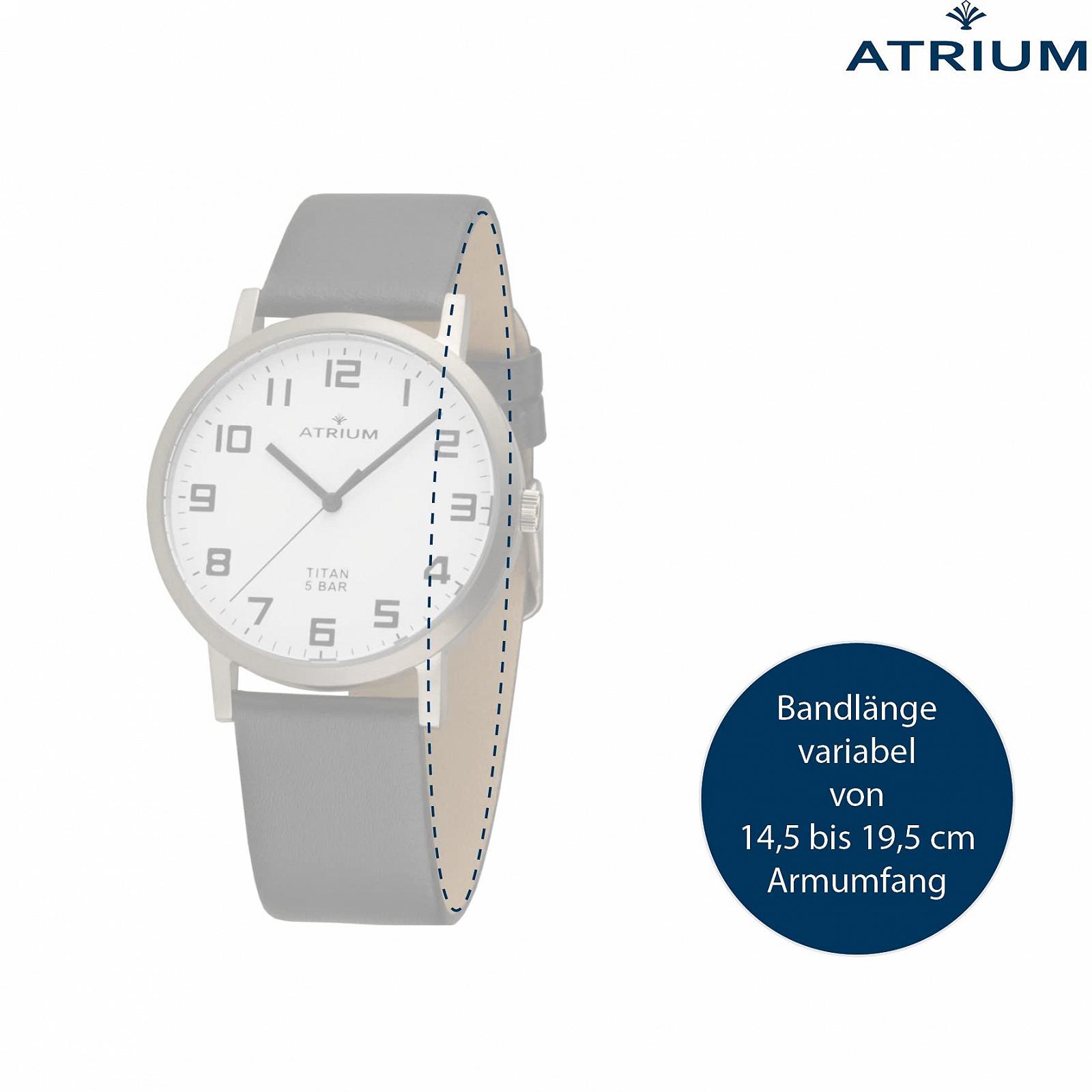 Жіночий годинник Atrium A41-10 Титан Аналоговий Кварц Чорний Ремінець, фото №2