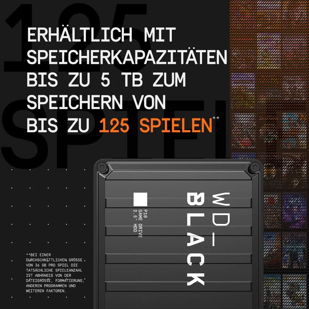 Внешний HDD WD Black P10 Game Drive 6TB Black, фото №2