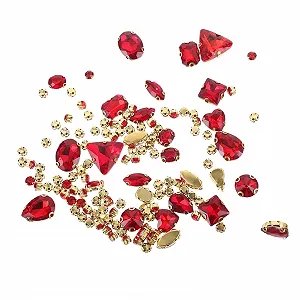 Набор страз разных форм 130 шт, Плоские стразы - Фото 1