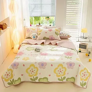 Покривало E-yimeng 120 x 200 см Універсальний плед для дивану накидка Двостороння стьобана - Фото 1