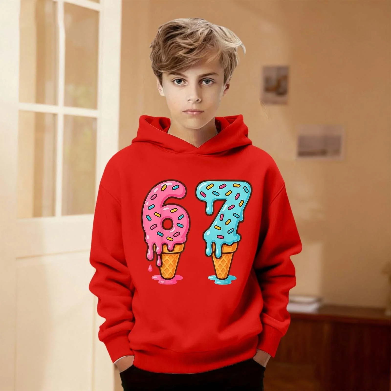 Пуловер з принтом 67, фото №4