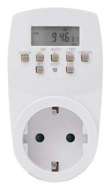 Таймер электронный розеточный e.control.t13, недельное программирование реле 8 А, фото №2