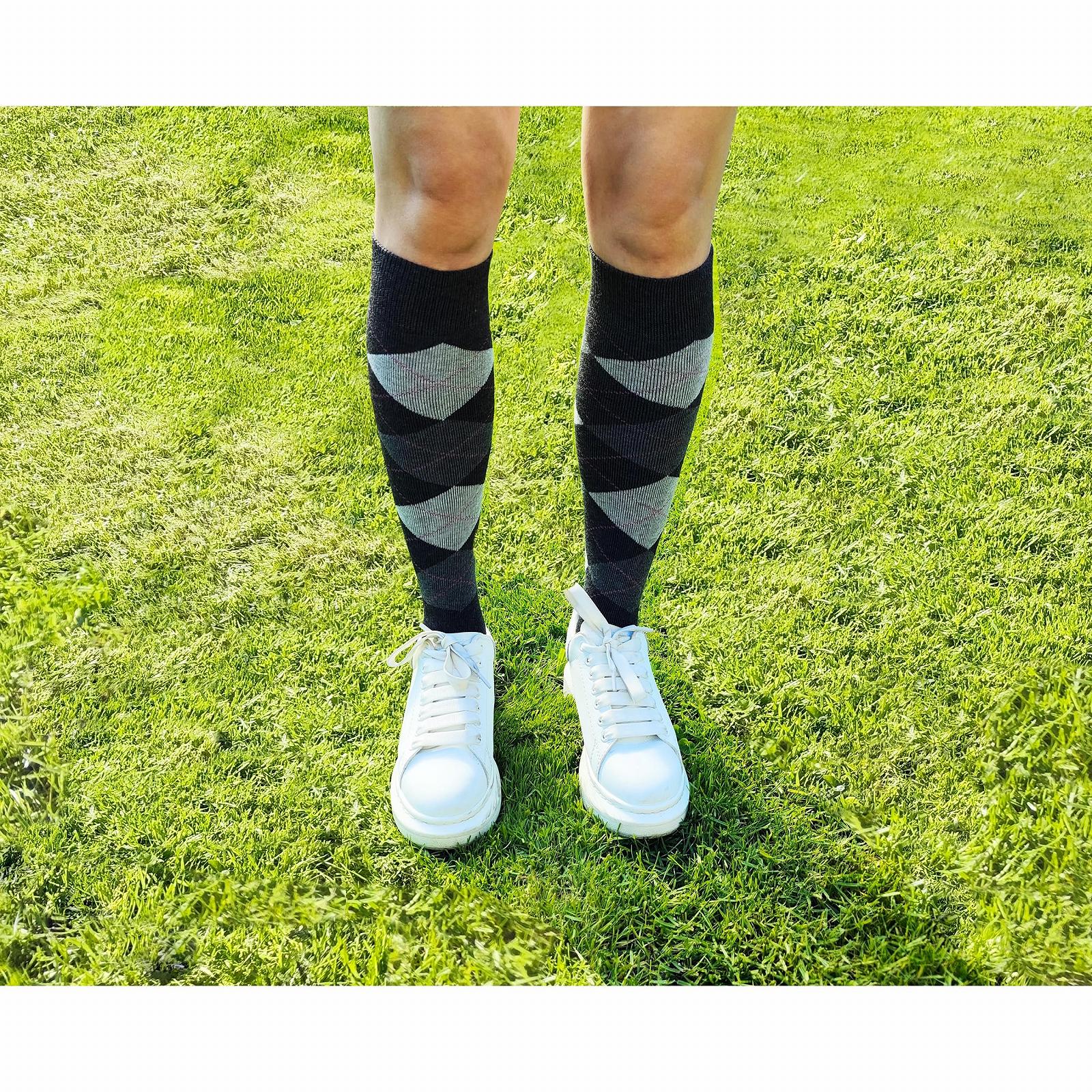 6 пар носков для бега женских гольфов компрессионные носки для путешествий велосипедные носки в клетку, фото №5