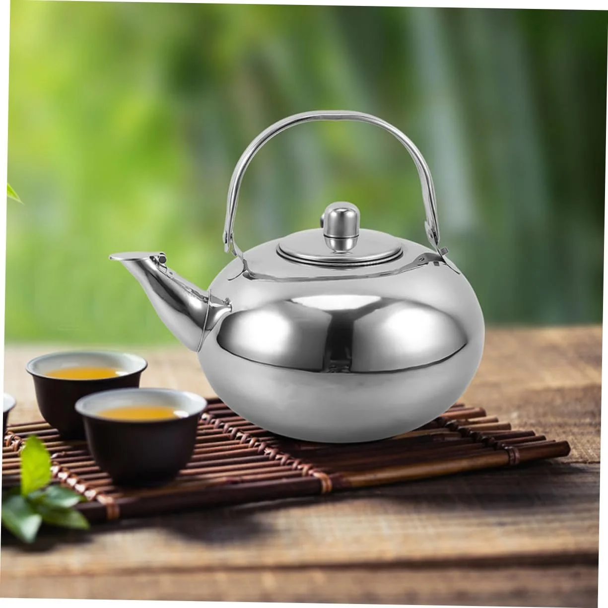 Чайник-заварник FUNNETOYU з нержавіючої сталі з вбудованим фільтром, жаростійкий та нержавіючий, великий для розсипного чаю, фото №6