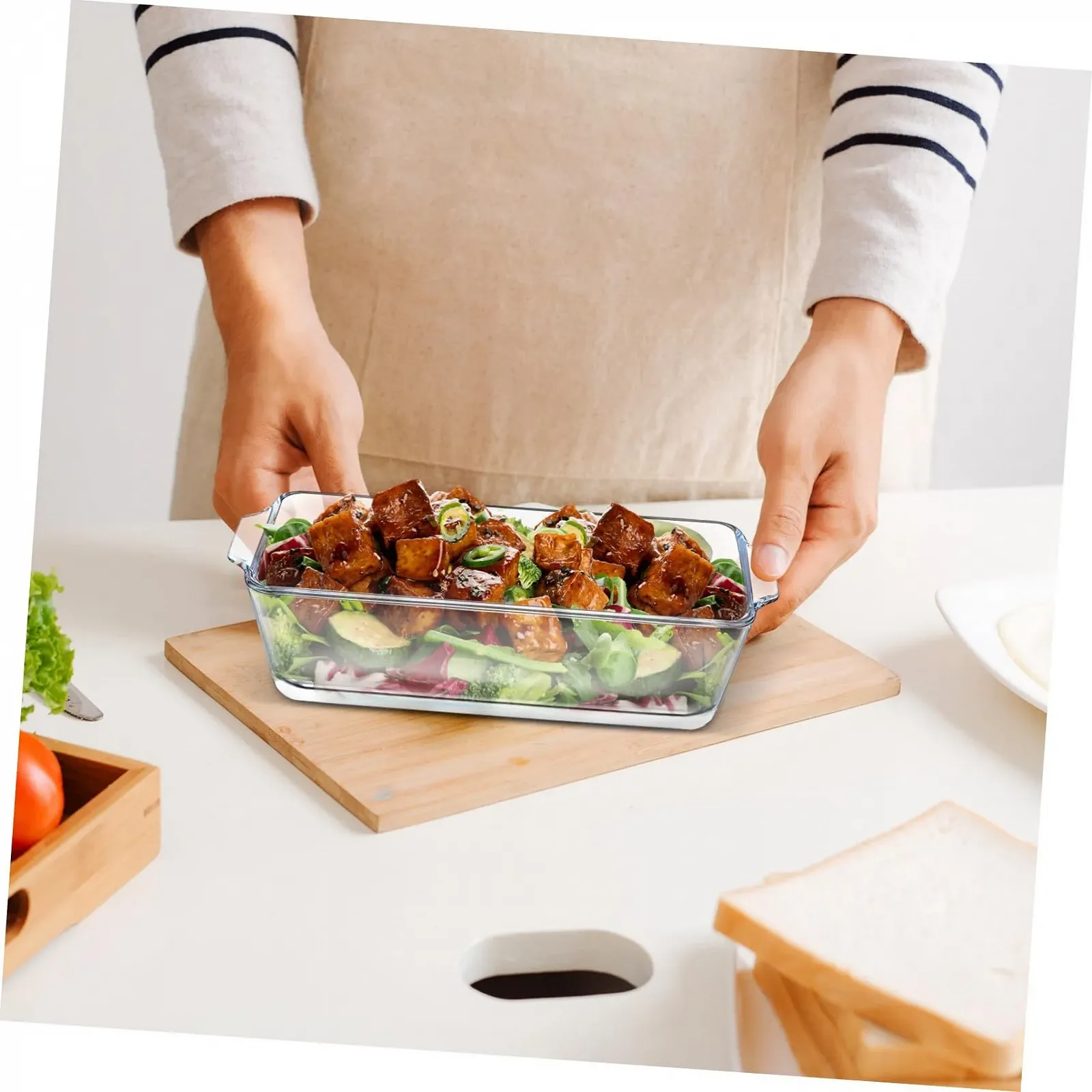 Форма для запекания VALICLUD термостойкое стекло для хлеба и тортов, фото №5 Форма для запекания VALICLUD термостойкое стекло для хлеба и тортов, фото №5