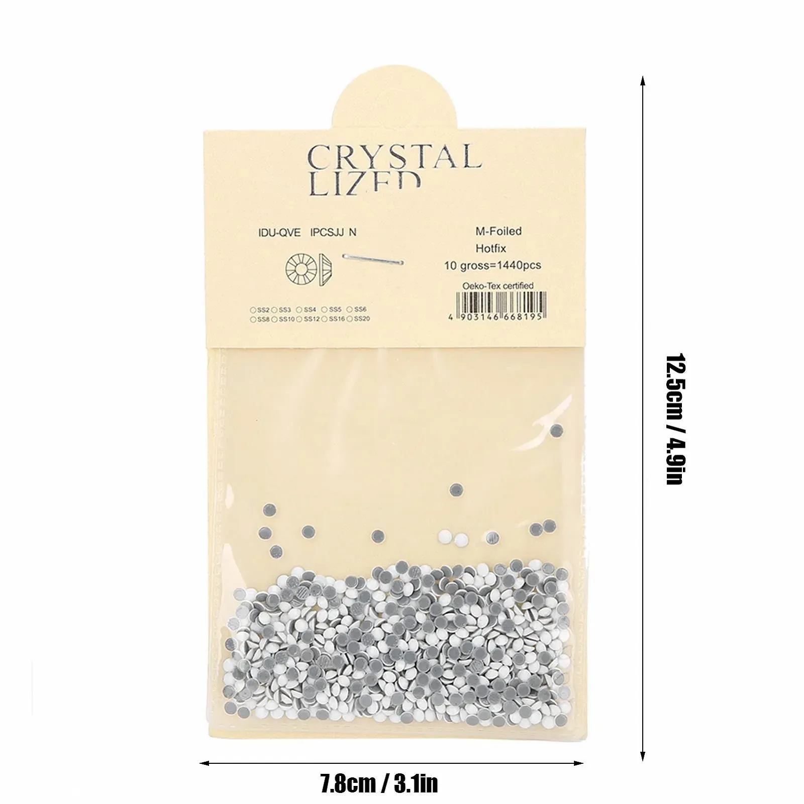 Стрази для нігтів Круглі-перлини 4 пакетики, фото №8