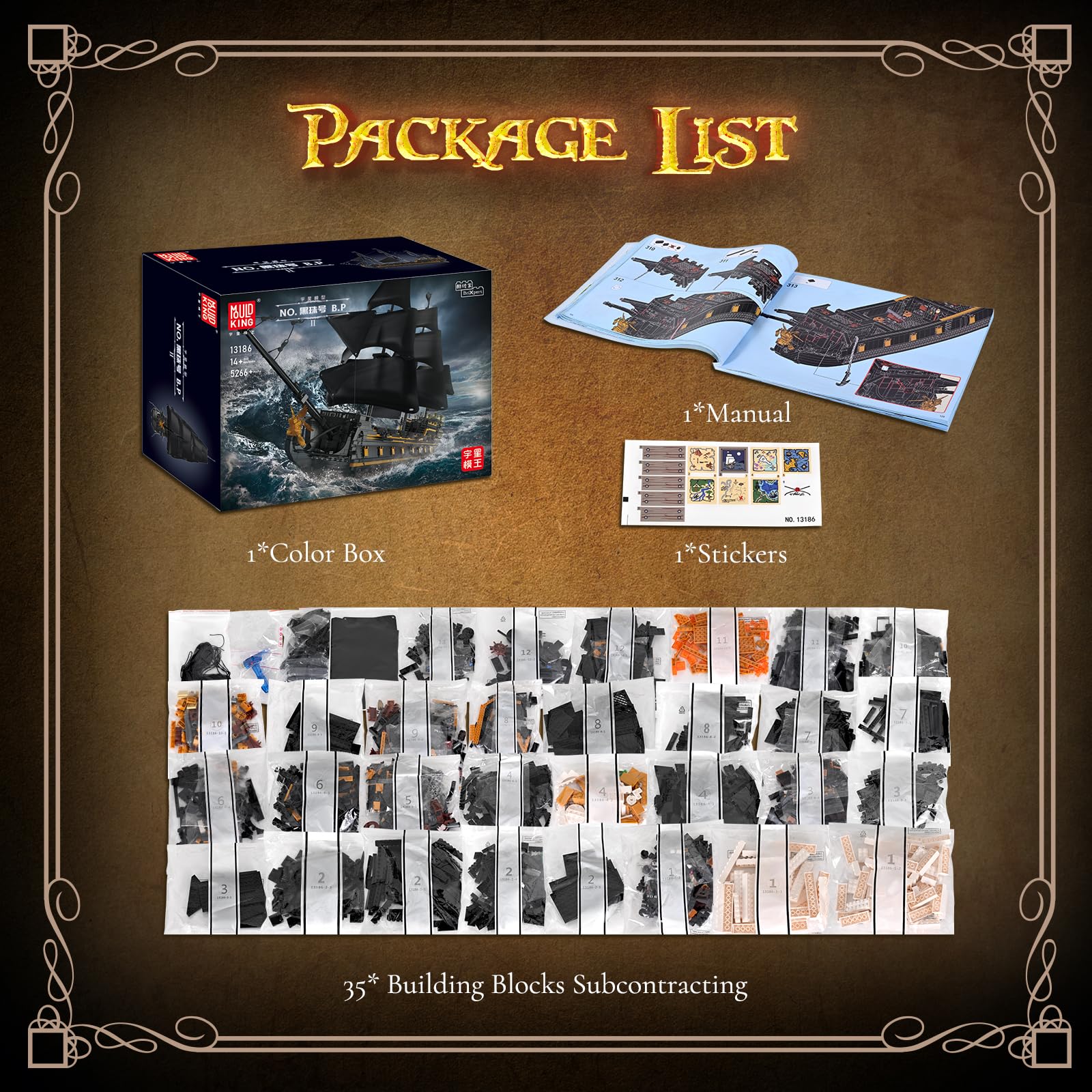 Конструктор Ixdregan Black Pearl Pirate Ship 5266 деталей черный, фото №4 Конструктор Ixdregan Black Pearl Pirate Ship 5266 деталей черный, фото №4