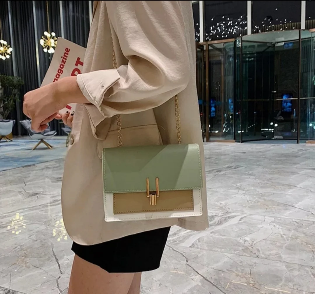 Модная трицветная женская мини-сумка, фото №2