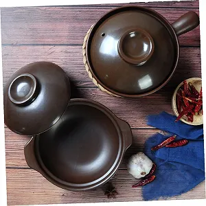 Керамічна каструля OUNONA велика термостійка традиційна кам'яна для газових плит synthetic.ua - Фото 1