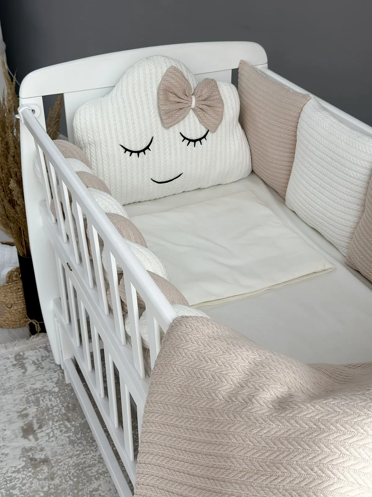 Комплект постільної білизни для новонародженого Сон Хмаринка бежевий, фото №6