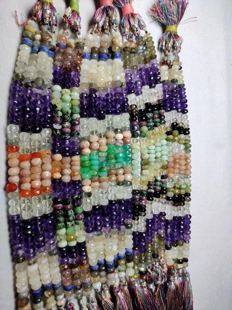 Бусины Круглые граненые Натуральный Multi Beads 8-9 мм, фото №2