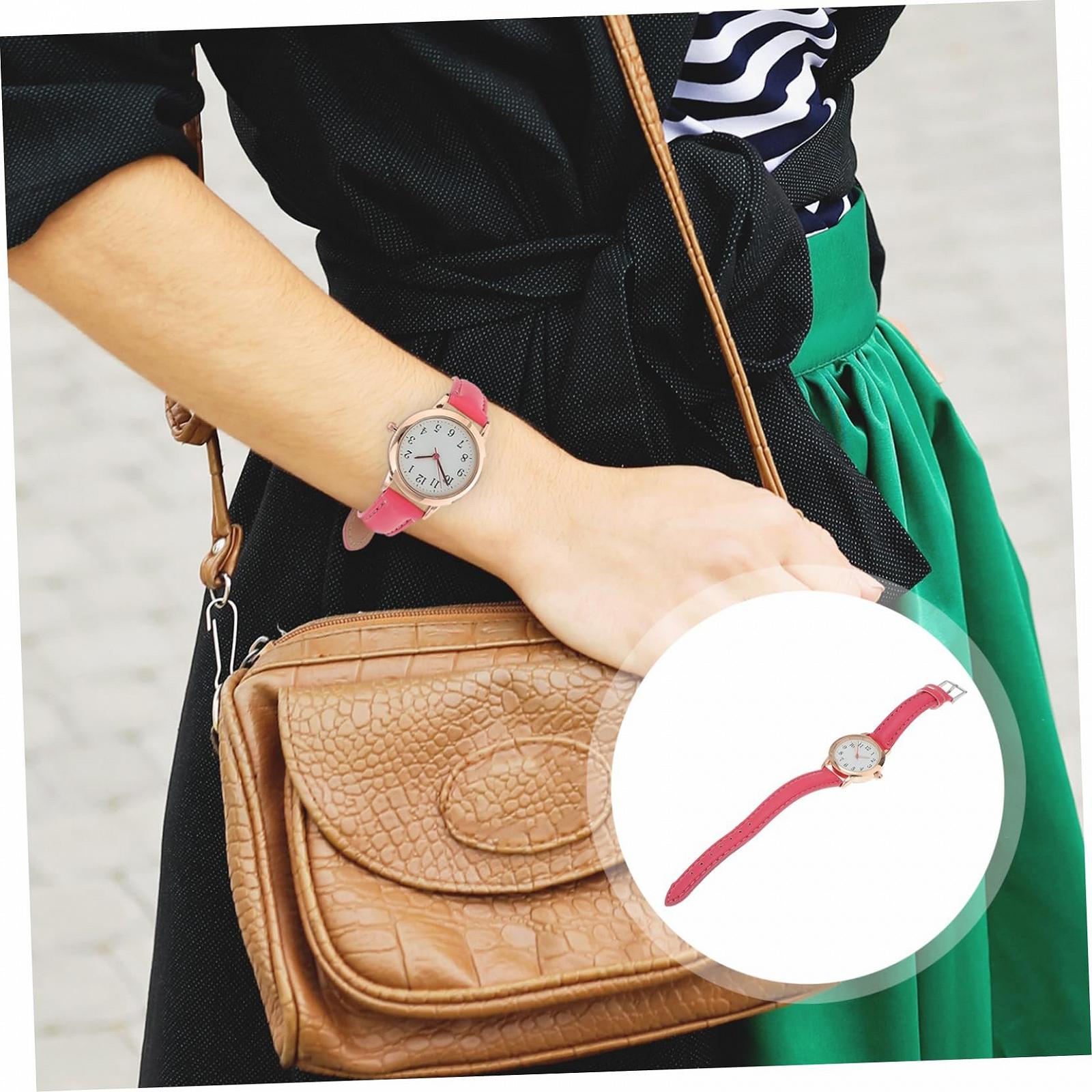 Жіночий наручний годинник LIFKOME Ремінець PU шкіра Червоний, фото №4