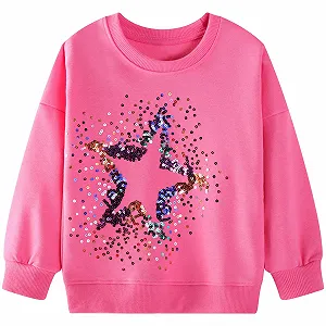 Джемпер JinBei для девочек, детский пуловер, хлопковый топ, повседневный джемпер, рубашка с длинными рукавами для малышей, теплая одежда, размер 92-122 - Фото 1