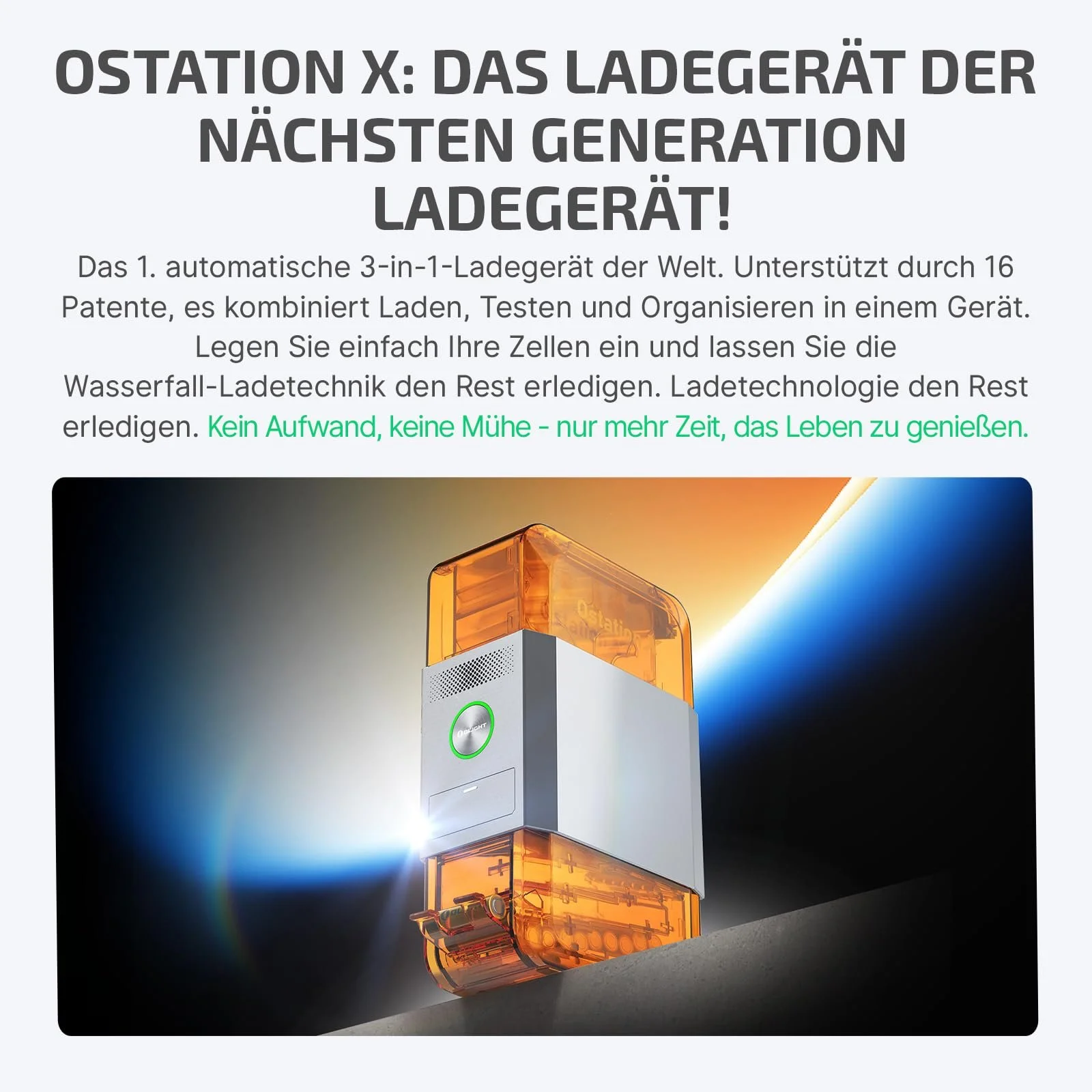 Зарядний пристрій Автоматичний 3-в-1 Olight Ostation X для AA NiMH акумуляторів, швидка Type-C підзарядка Помаранчевий, фото №4
