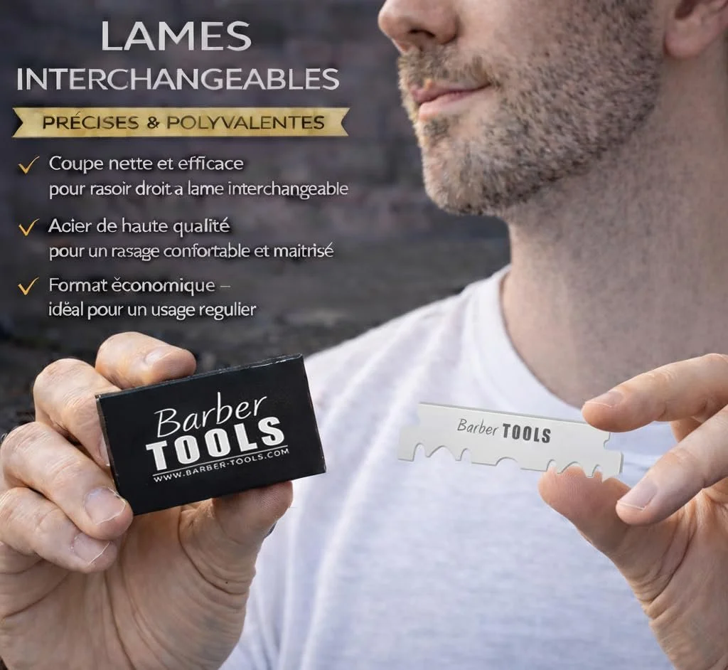 Опасная бритва BARBER TOOLS Со сменными лезвиями и аксессуарами, фото №4 Опасная бритва BARBER TOOLS Со сменными лезвиями и аксессуарами, фото №4