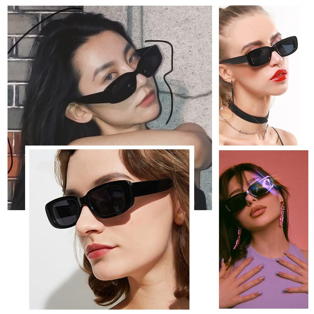 Вінтажні квадратні сонцезахисні окуляри RUNHUIS Retro для жінок і чоловіків, масивні, маленькі, модні, фото №4