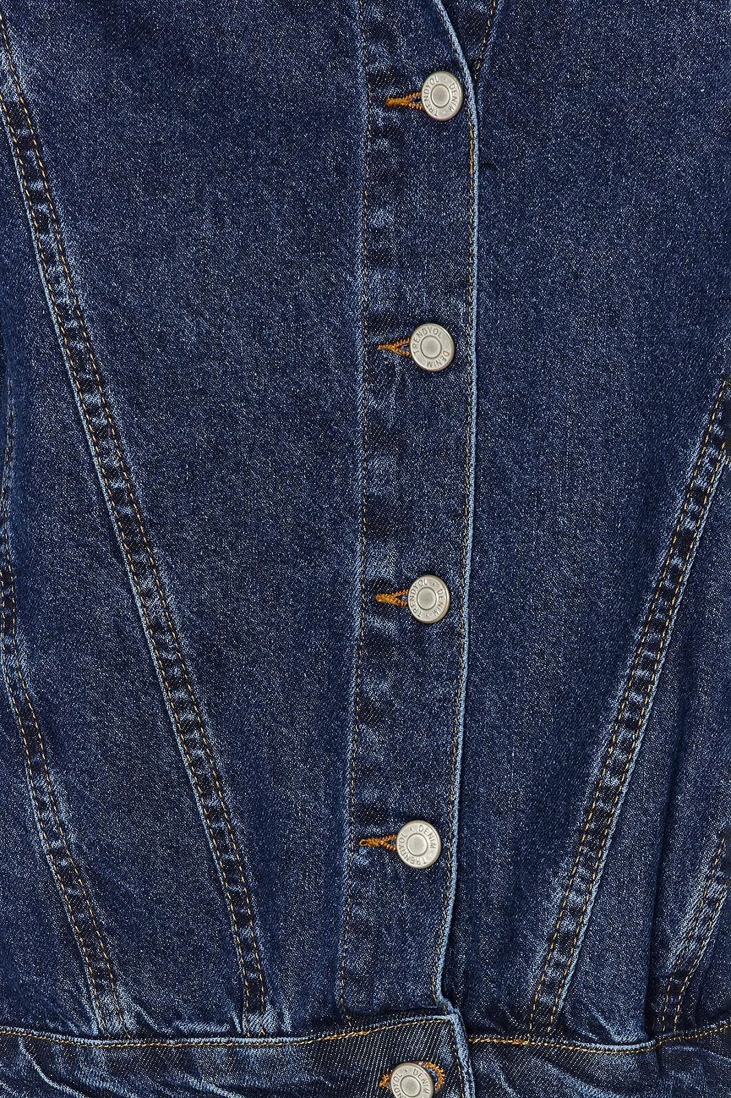 Джинсовая куртка TRENDYOL Regular Basic однотонная, фото №5 Джинсовая куртка TRENDYOL Regular Basic однотонная, фото №5