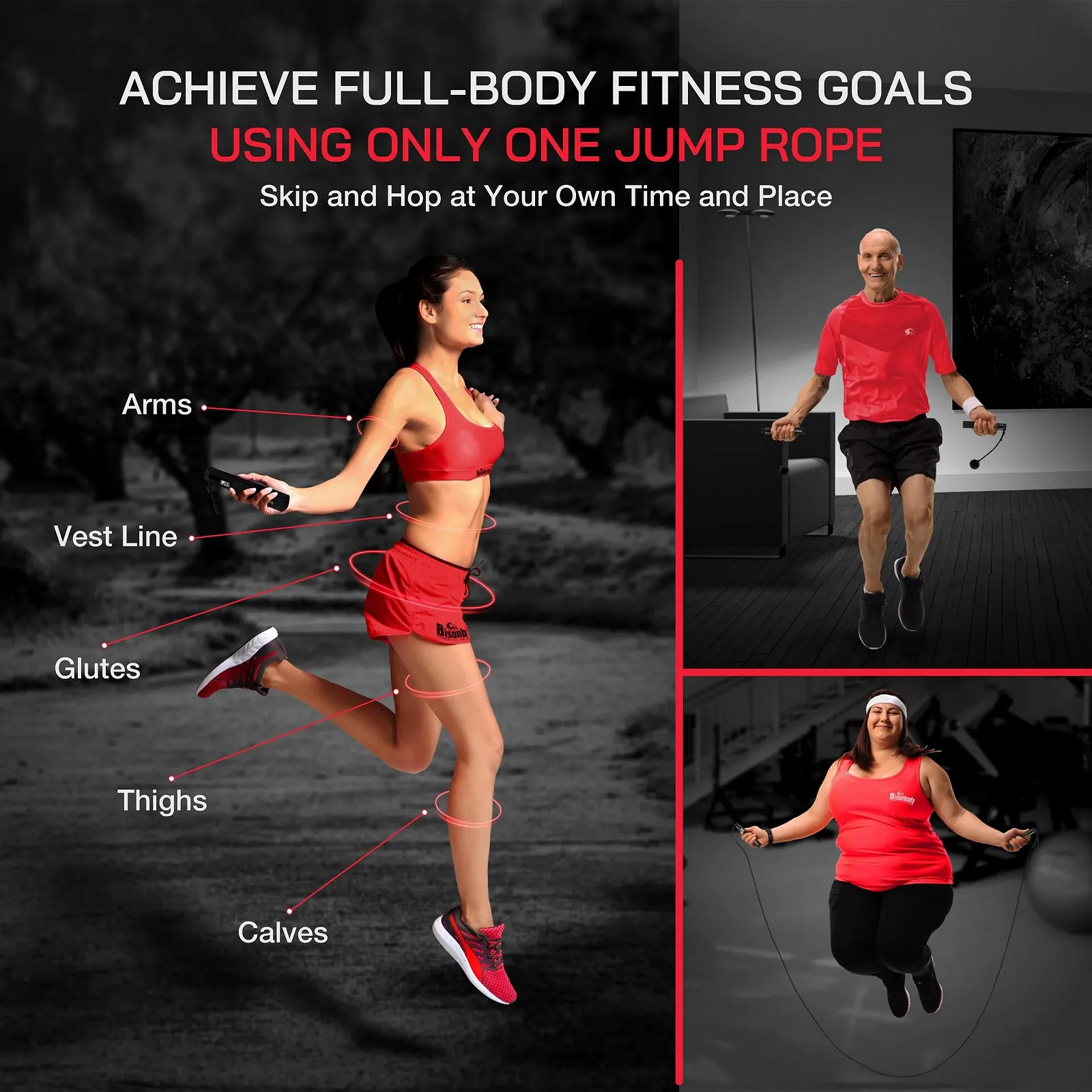 Скакалка розумна Bisonbody Fitdays+ 2 режими 3 м та бездротова Bluetooth, фото №2