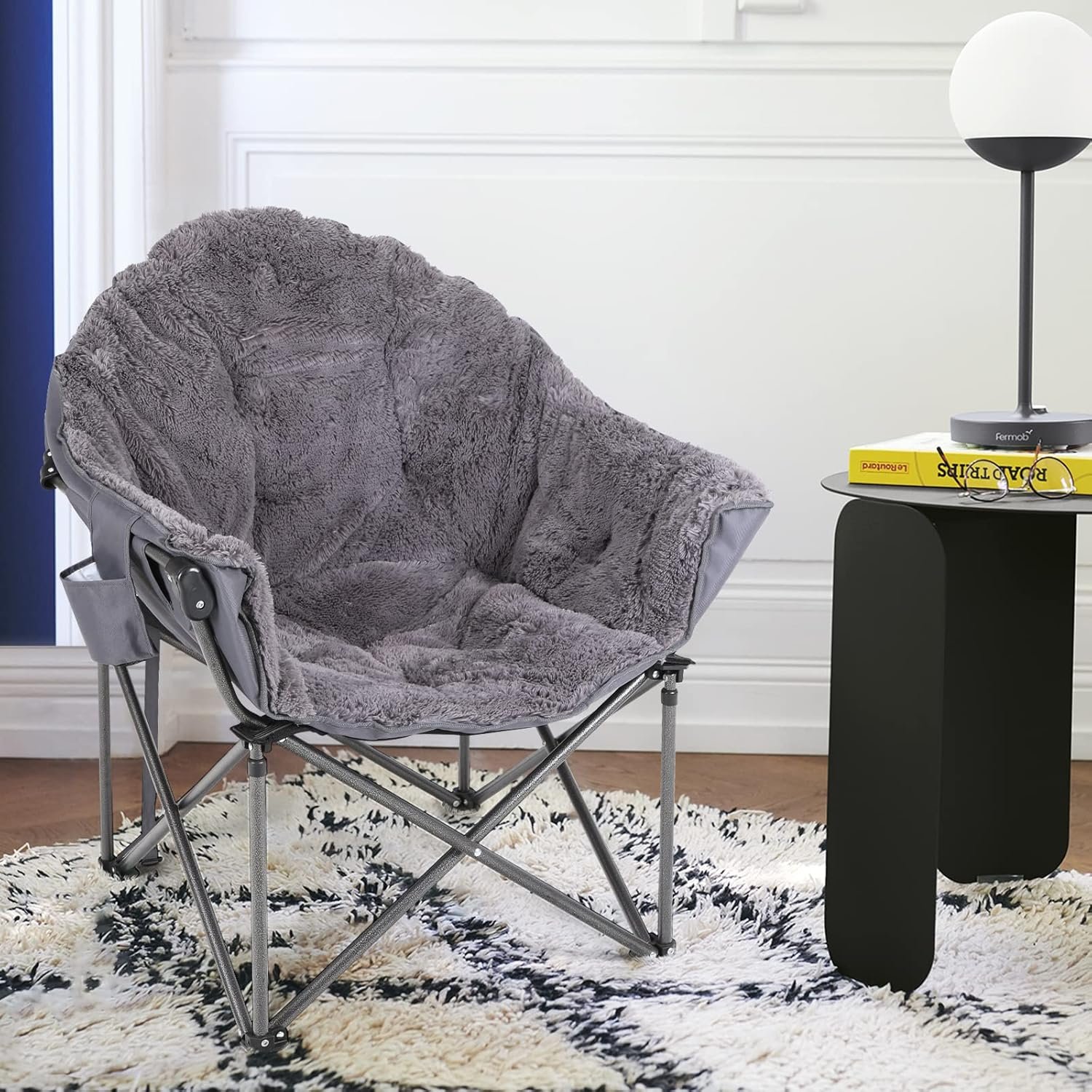 Розкладне крісло для кемпінгу LET'S CAMP Moonchair / до 160 кг / Сірий, фото №5 Розкладне крісло для кемпінгу LET'S CAMP Moonchair / до 160 кг / Сірий, фото №5