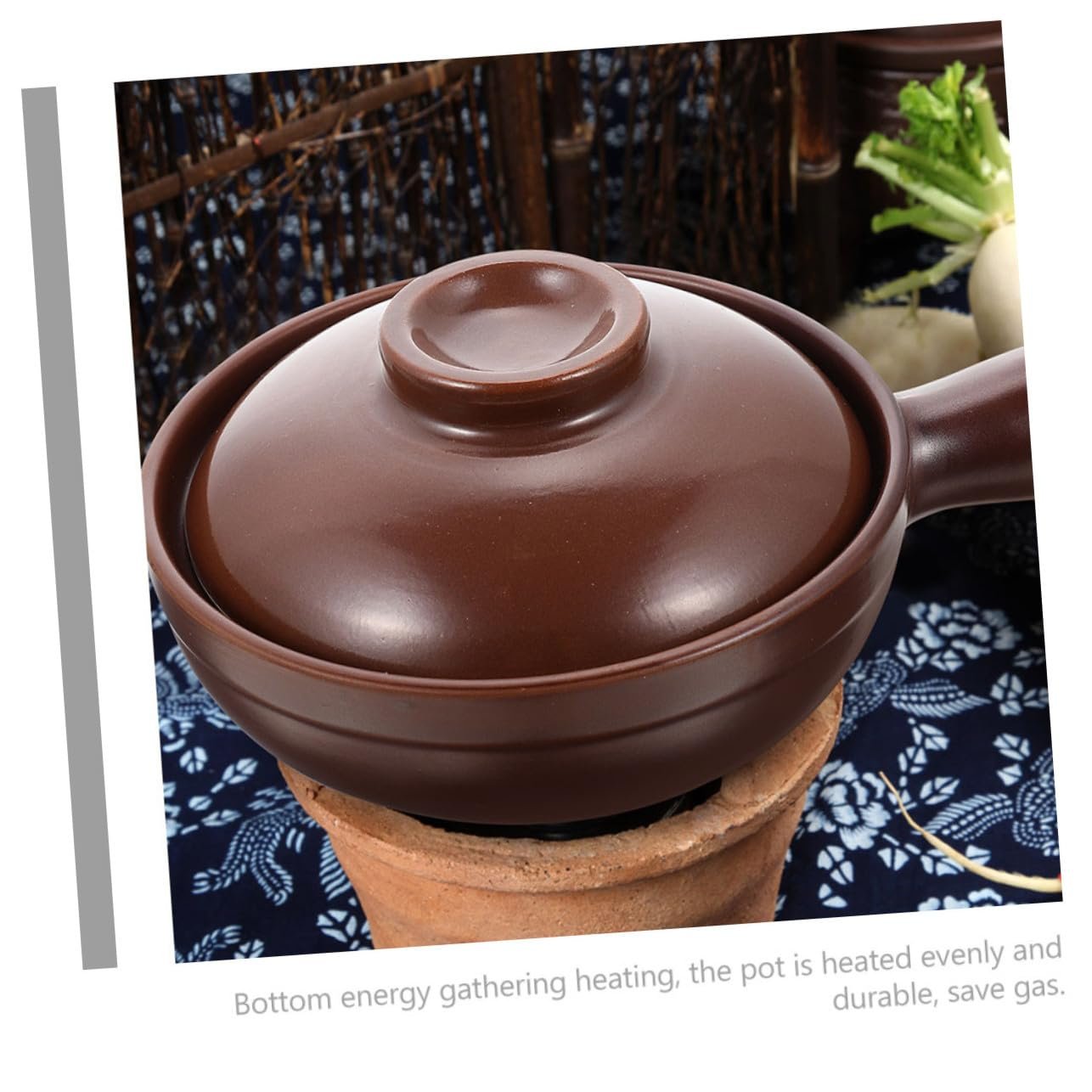 Кастрюля керамическая литиево-кремниевая технология с ручками и отверстием для пара, фото №5