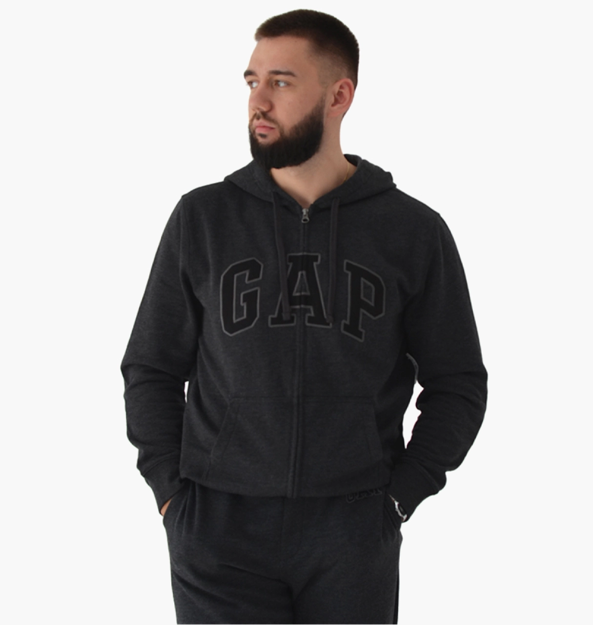 Світшот GAPogo Zip Hoodie Grey 218871801 XXL, фото №1