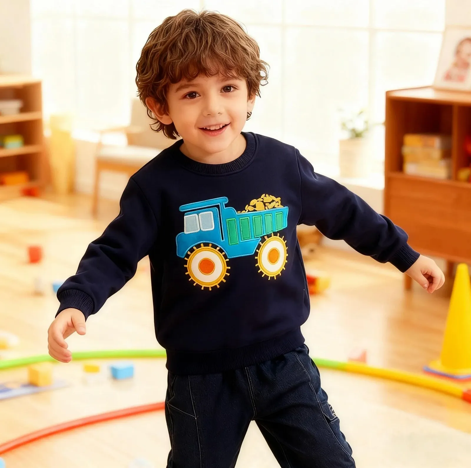 Світшот Codkkre для хлопчиків Бавовняний пуловер, фото №3