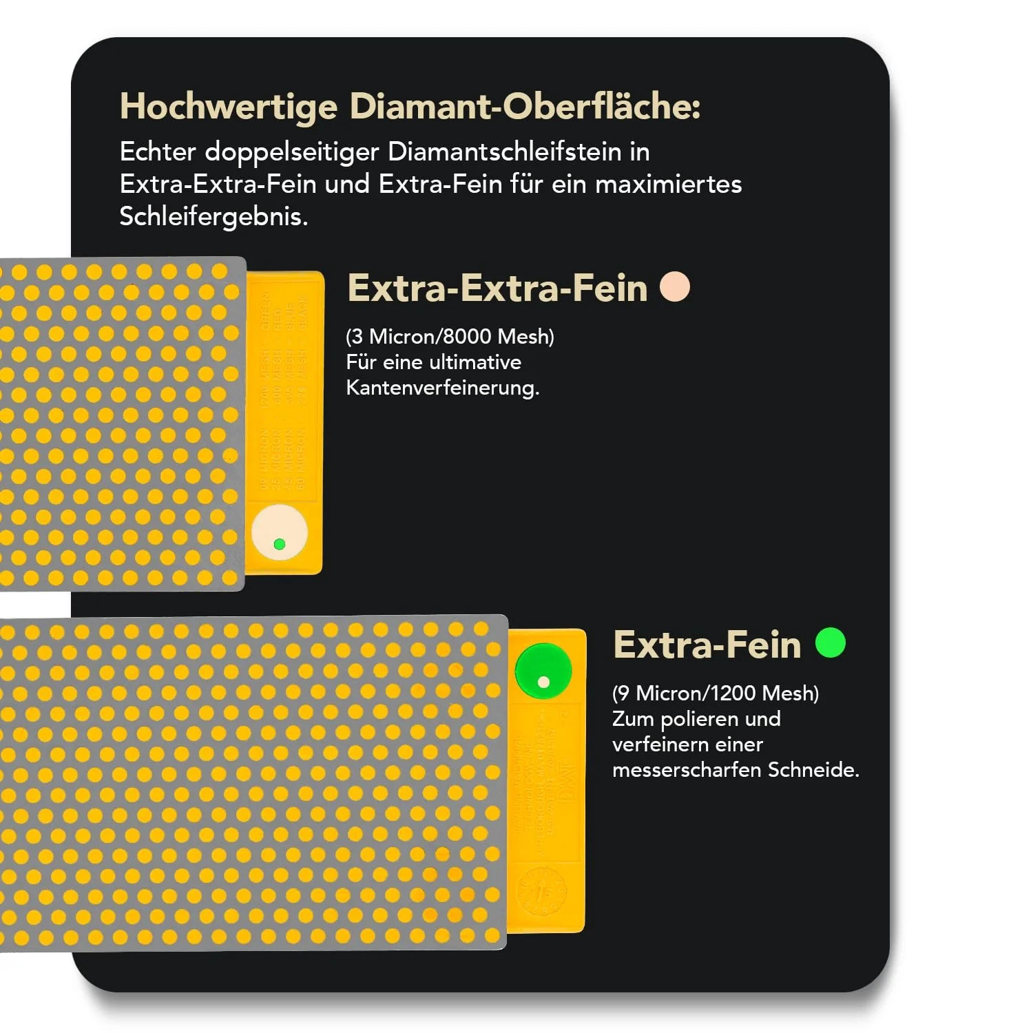 Точильный камень DMT DuoSharp W8EEENB алмазный двухсторонний 20 см Extra Fine, фото №4