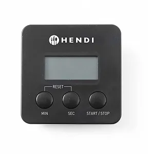 Цифровой кухонный таймер HENDI 271155 Секундомер Регулируемая громкость 67х67 мм ABS-пластик - Фото 1