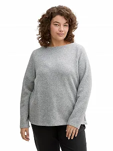 Женский Свитшот Plus Size Cosy TOM TAILOR с пуговицами - Фото 1