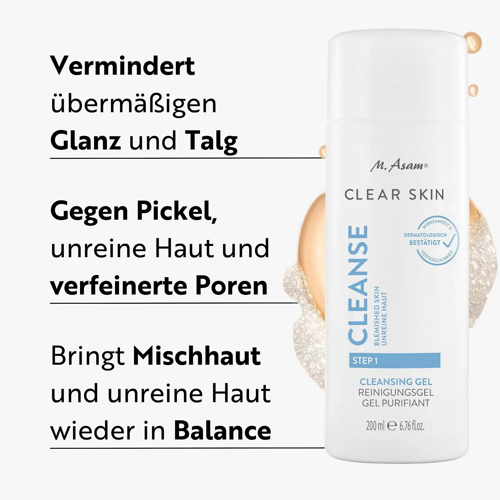 Гель для вмивання M. Asam Clear Skin 200 мл, фото №2